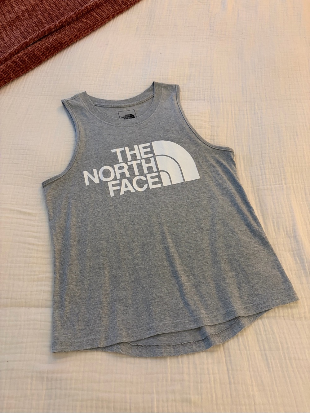 The North Face Gray Tank with White Logo
